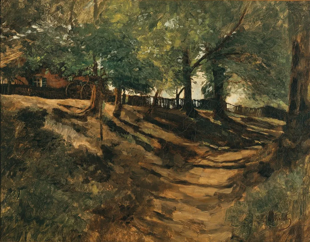A Farmstead On A Country Road