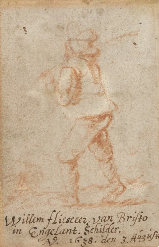 A Figure Walking To The Left