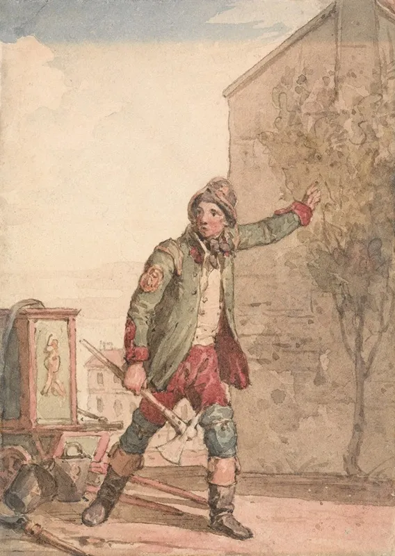 A Fireman by John Augustus Atkinson - Canvas Print