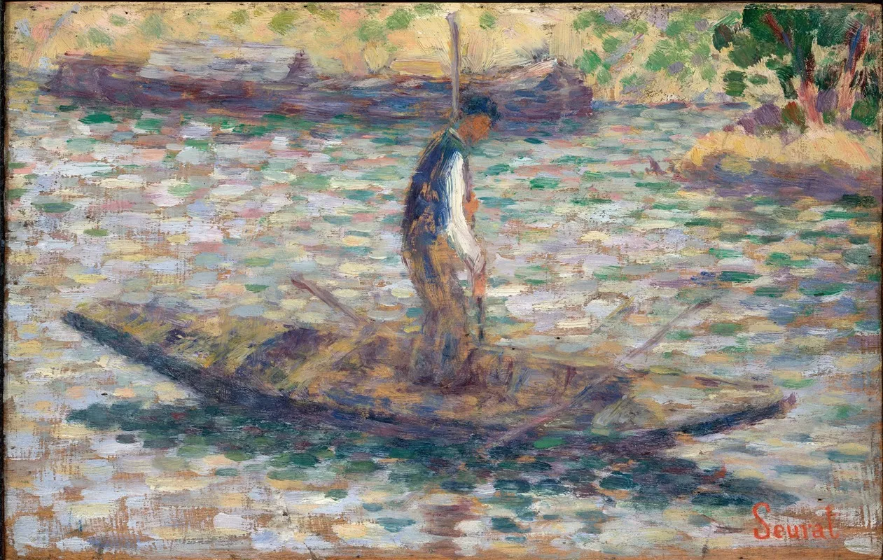 A Fisherman by Georges Seurat - Canvas Print