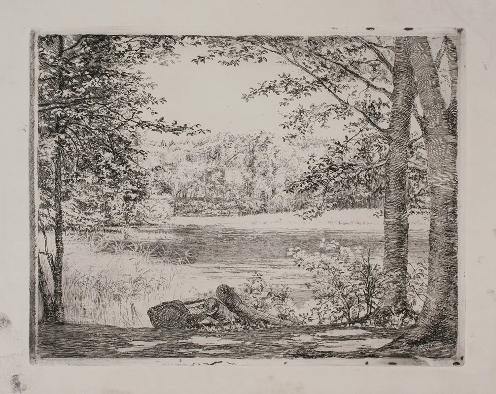 A Forest Lake Near Hellebaek