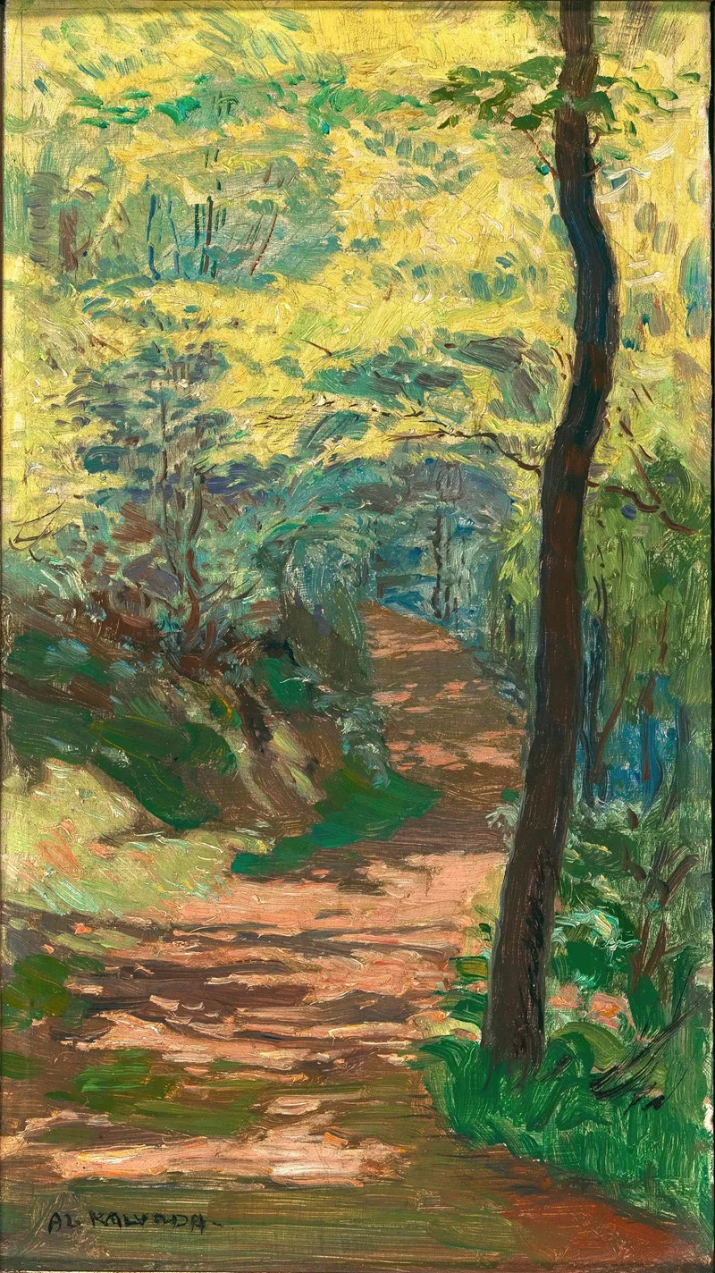 A Forest Path Near Krivolat by Alois Kalvoda - Canvas Print