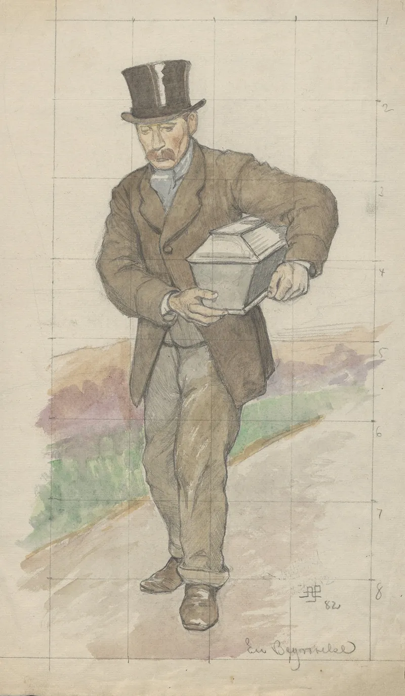 A Funeral 4 by Alfred Schmidt - Canvas Print