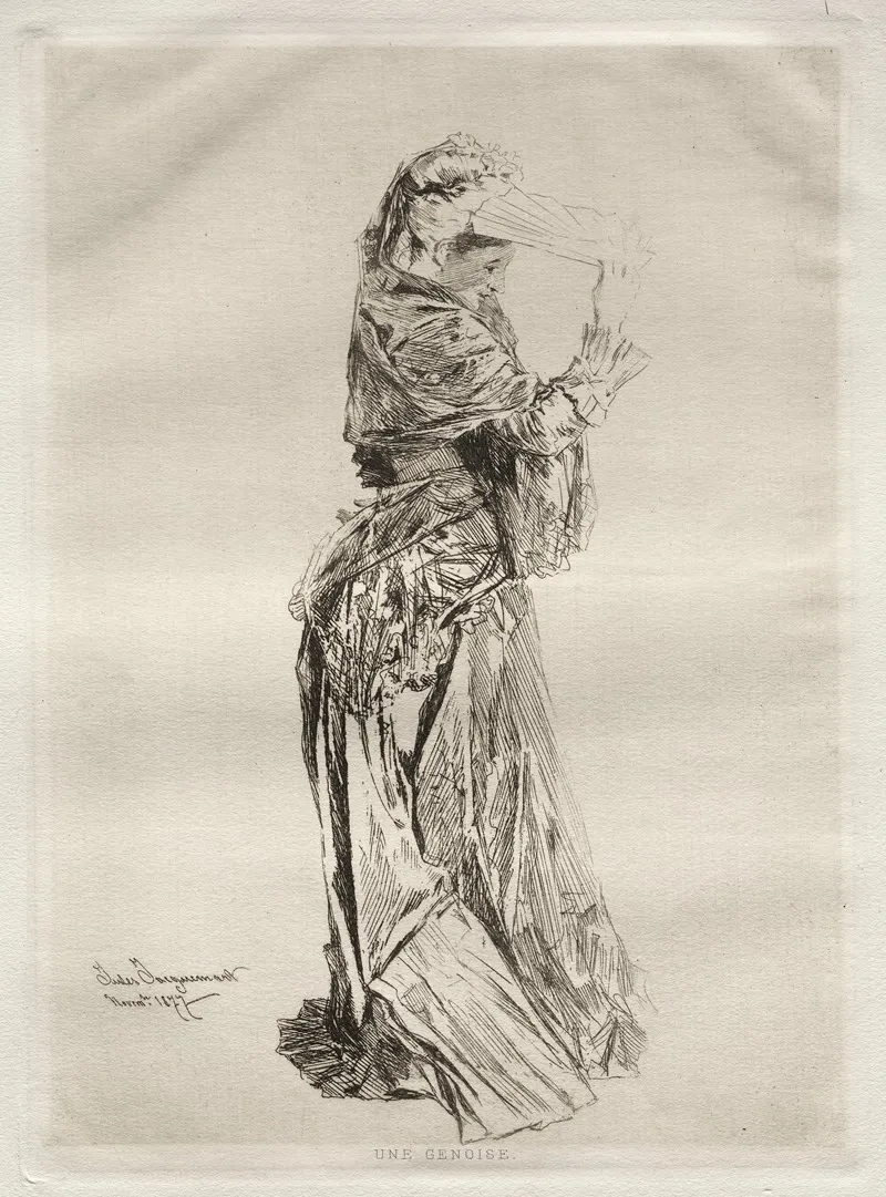 A Genoise by Jules-Ferdinand Jacquemart - Canvas Print