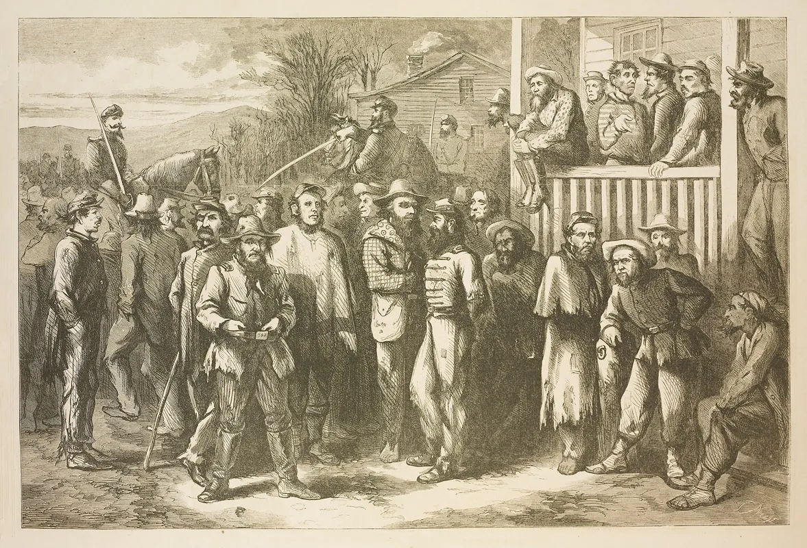 A Group Of Butternut Prisoners Taken From Life