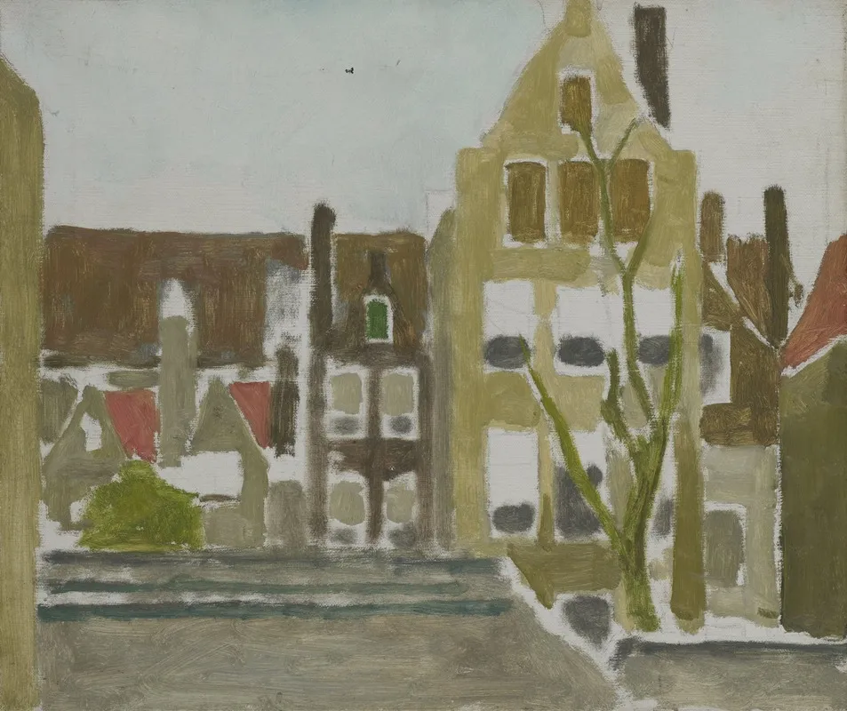 A Group Of Houses by George Hendrik Breitner - Canvas Print