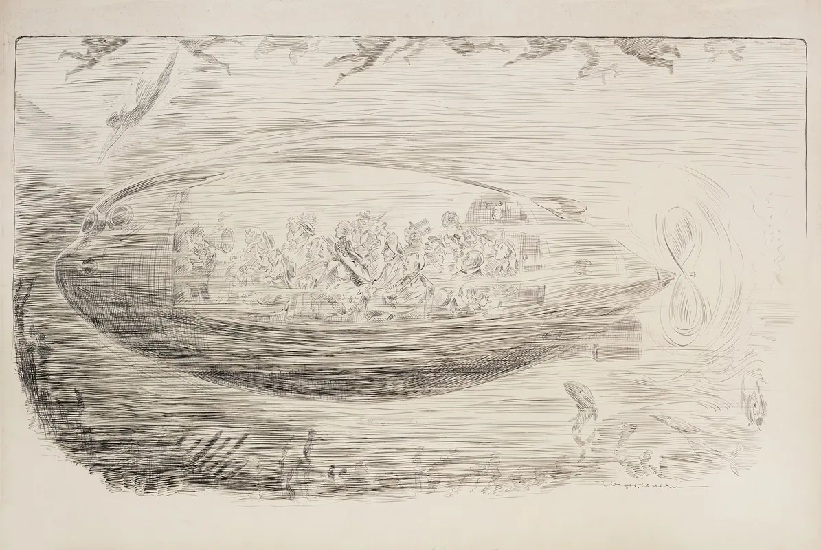 A Group Of Tourists Seeing The Ocean From A Submarine