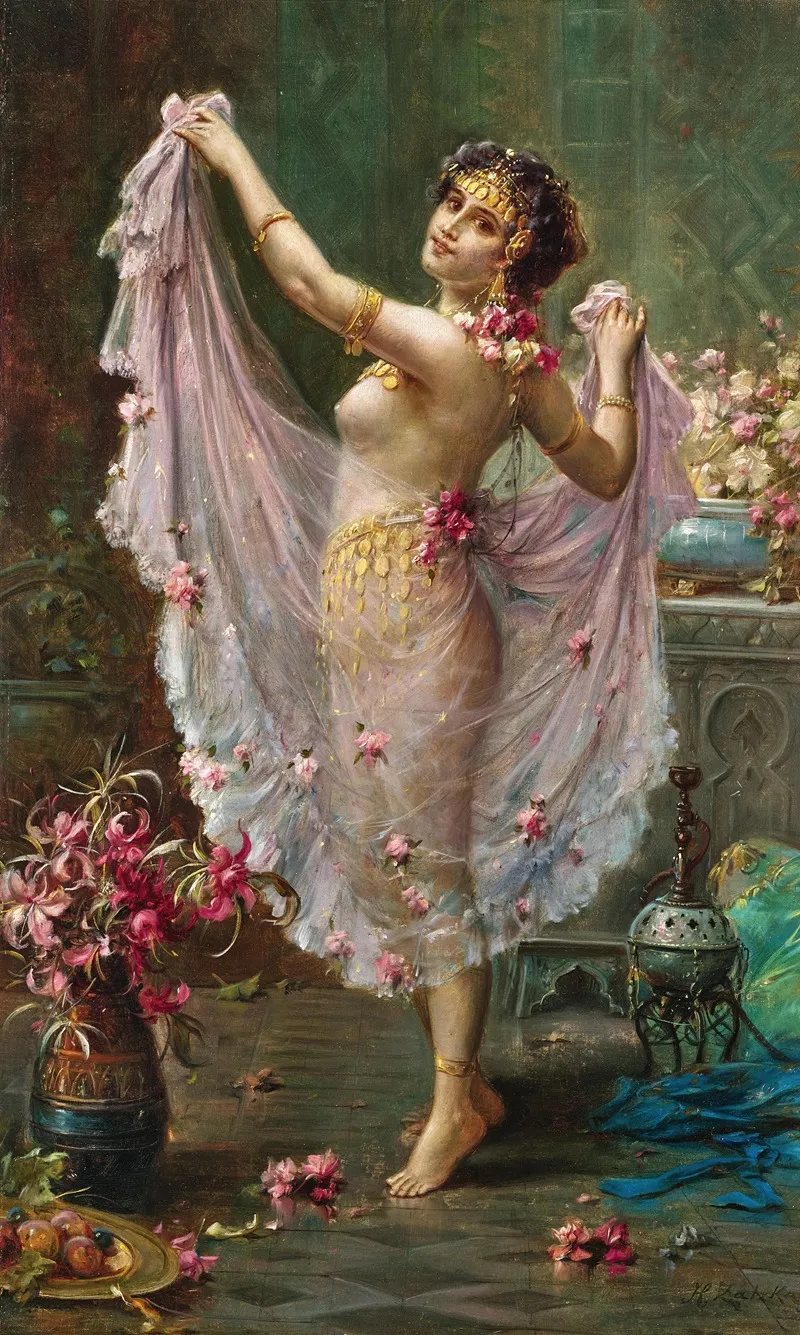 A Harem Dancer by Hans Zatzka - Canvas Print