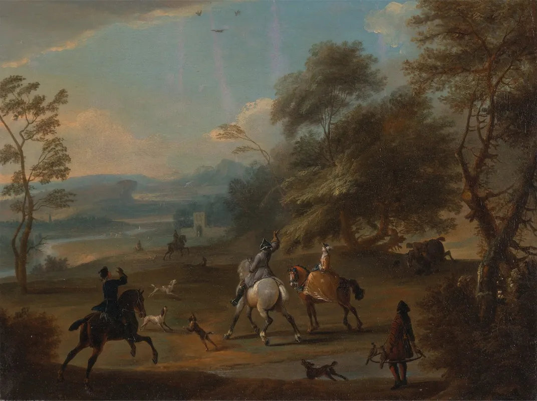 A Hawking Party 2 by Jan Wyck - Canvas Print