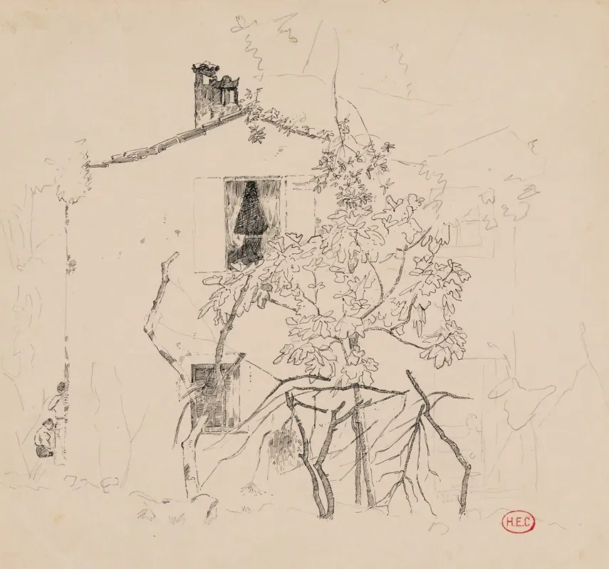 A House Behind A Tree