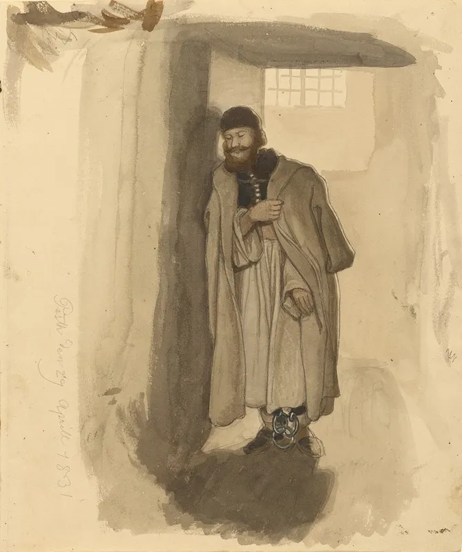 A Hungarian Prisoner by Eugen Napoleon Neureuther - Canvas Print