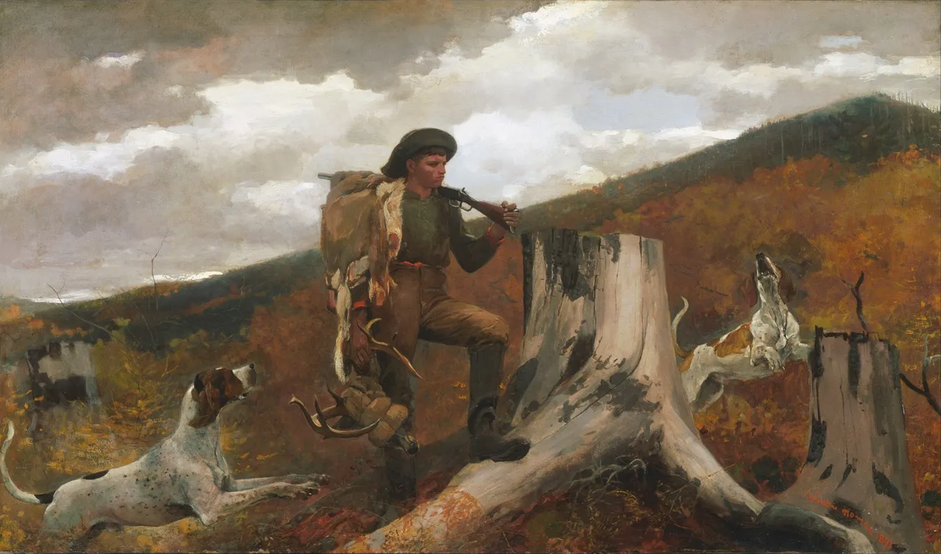 A Huntsman And Dogs