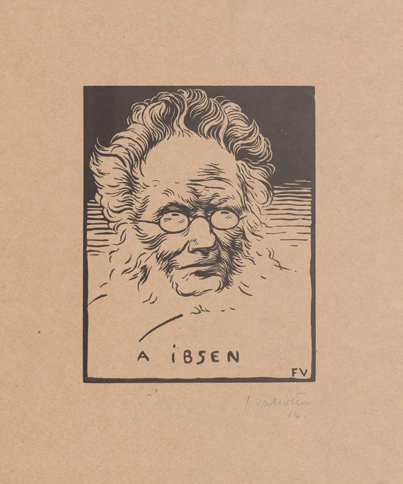 A Ibsen by Félix Vallotton - Canvas Print