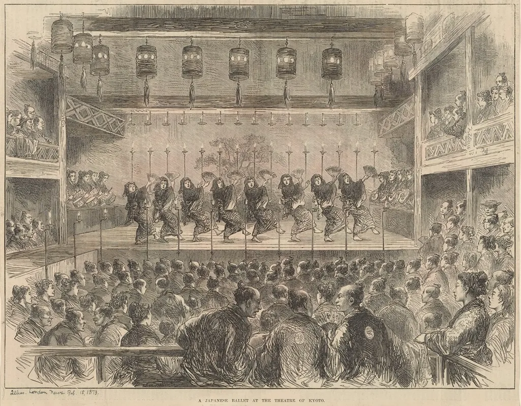 A Japanese Ballet At The Theatre Of Kyoto