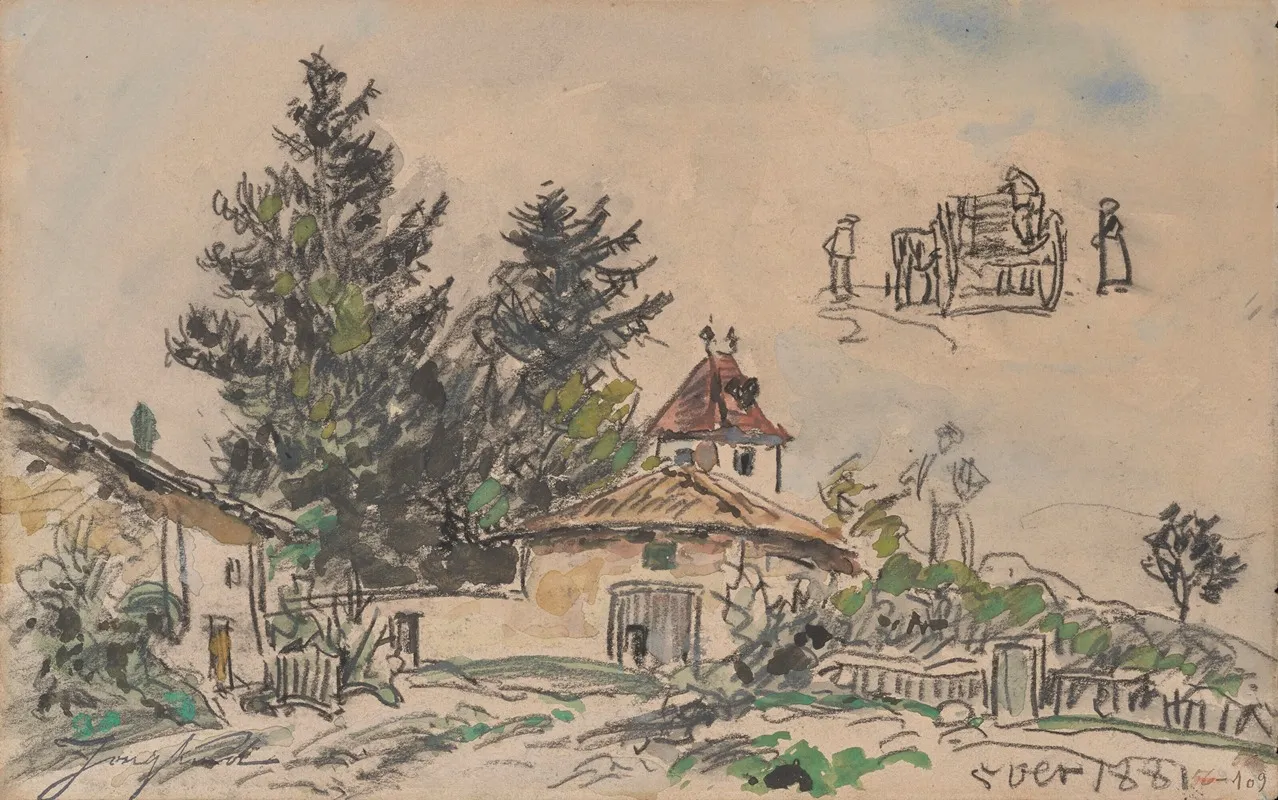 A La Cote Saint Andre by Johan Barthold Jongkind - Canvas Print