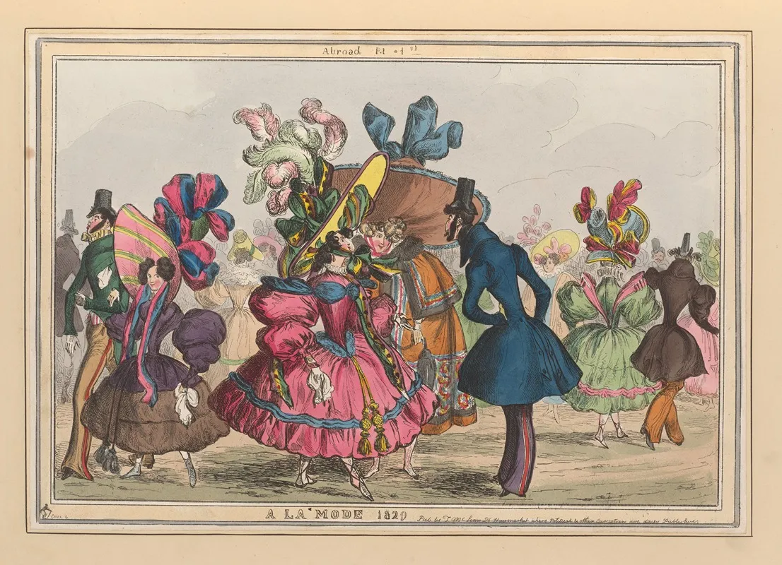 A La Mode 1829 2 by William Heath - Canvas Print