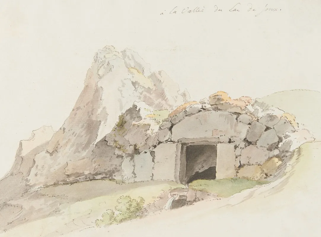 A La Vallee Du Lac De Joux by Johann Ludwig Aberli - Canvas Print