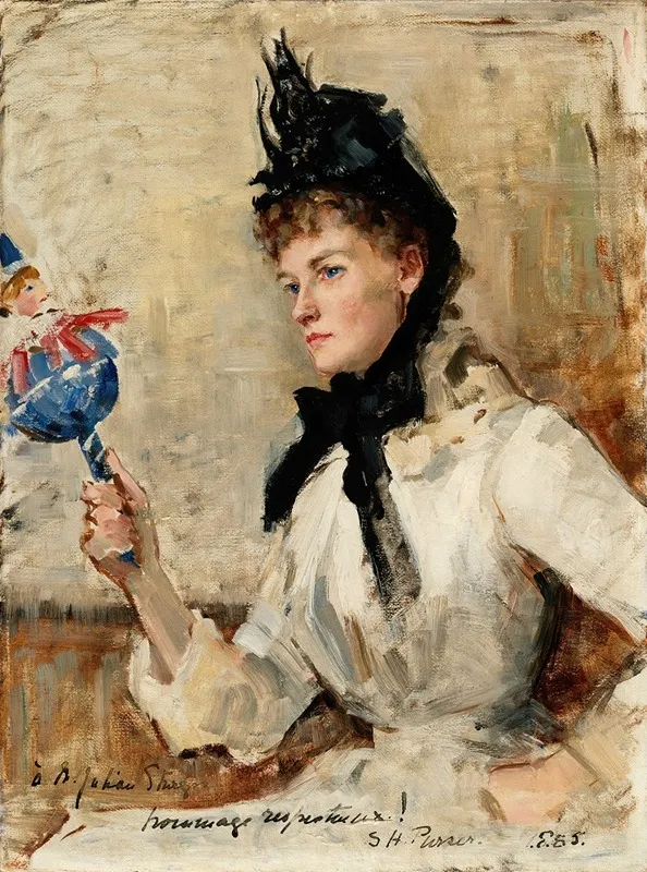A Lady Holding A Rattle