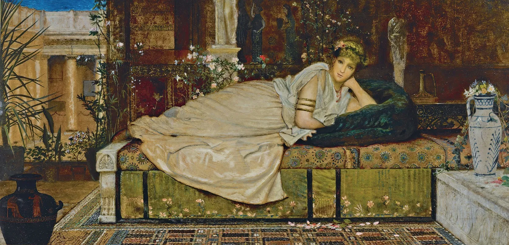 A Lady In A Classical Interior