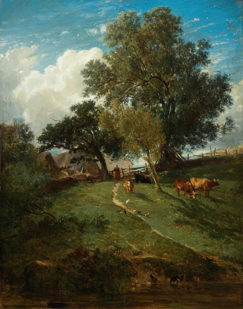 A Landscape 5 by Emile Charles Lambinet - Canvas Print