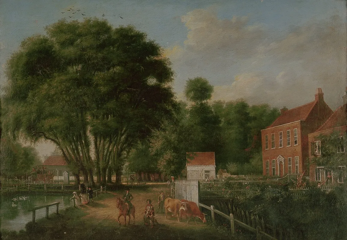 A Landscape And Figures