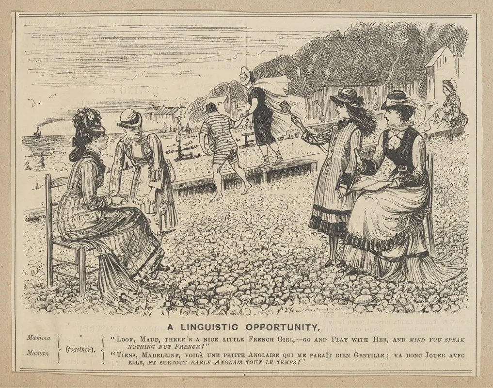 A Linguistic Opportunity by John Singer Sargent - Canvas Print