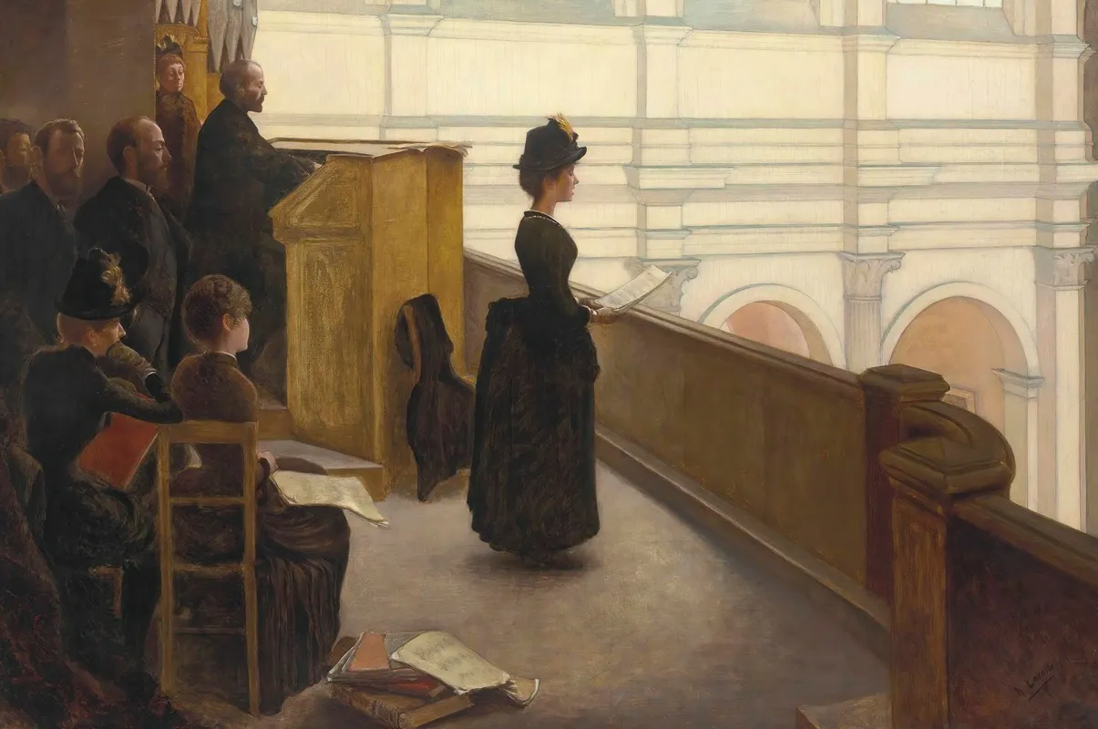 A Lorgue 2 by Henry Lerolle - Canvas Print