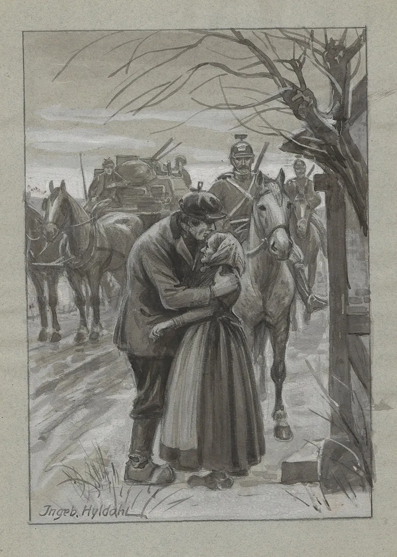 A Man Bids Farewell To A Small Elderly Woman