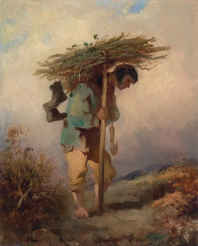 A Man Carrying Faggots
