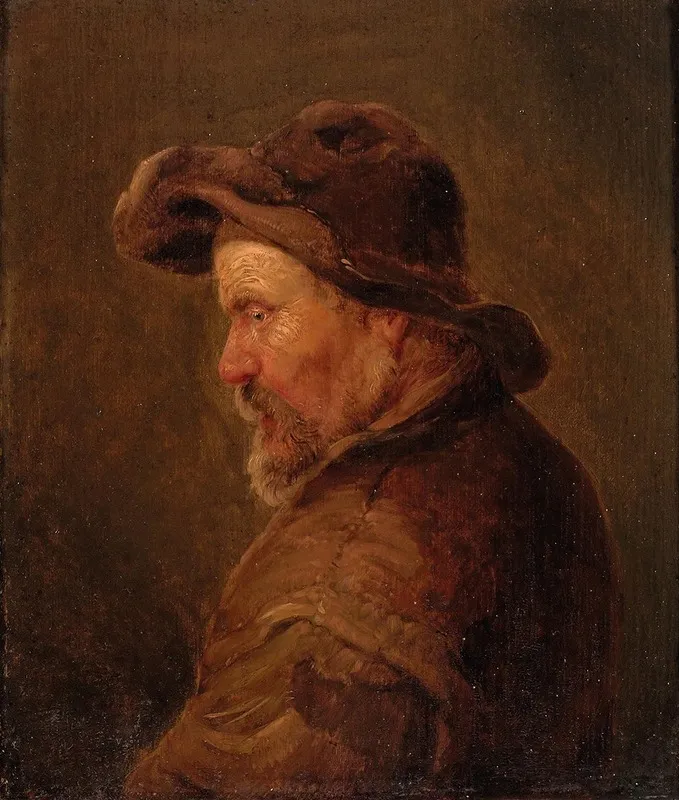 A Man In A Hat And Weathered Clothes