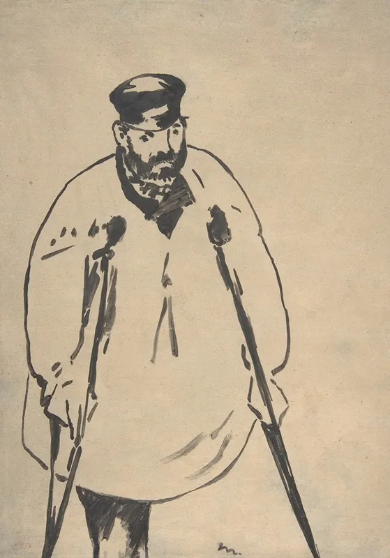 A Man On Crutches