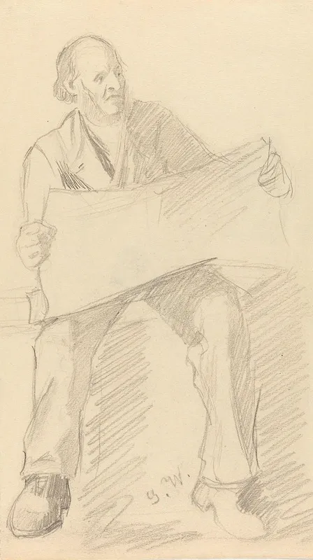 A Man Reading by Gustav Wentzel - Canvas Print