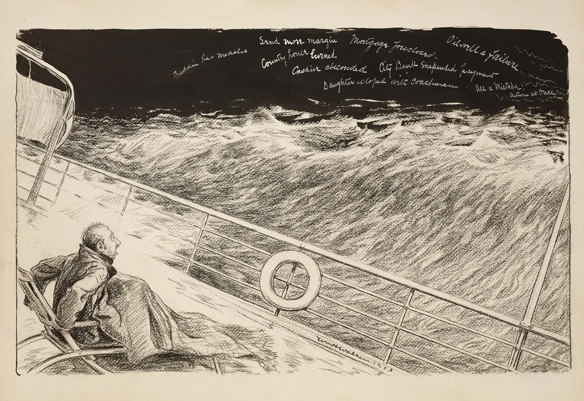 A Man Sleeping On The Deck Of A Boat Wakes Up To See Negative Messages Written In The Night Sky