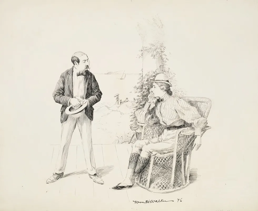 A Man Talks To A Seated Woman Who Is Crying On A Porch At A Beach