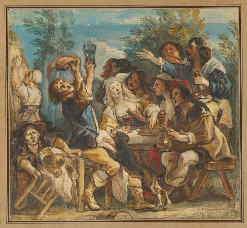 A Merry Company 6 by Jacob Jordaens - Canvas Print