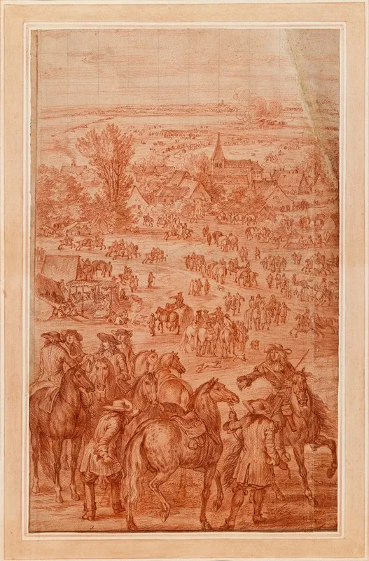 A Military Camp Study For The Painting The Arrival Of Louis Xiv Before Maestricht 1673
