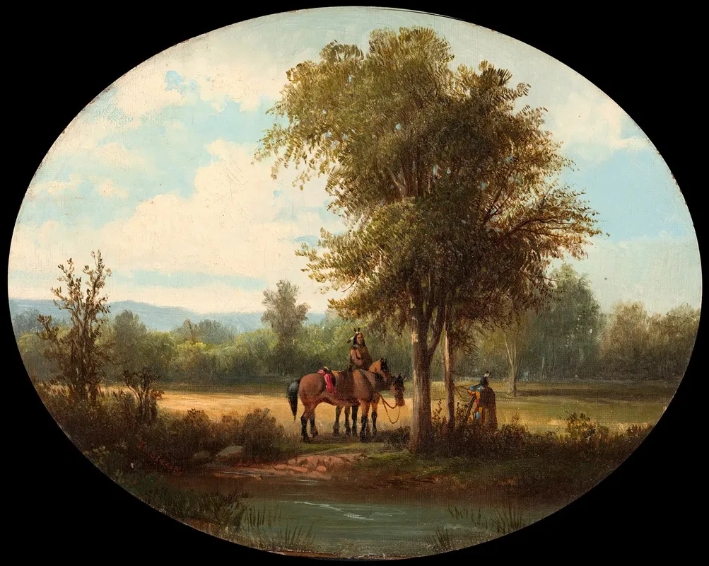 A Morning In Milk River Valley by John Mix Stanley - Canvas Print