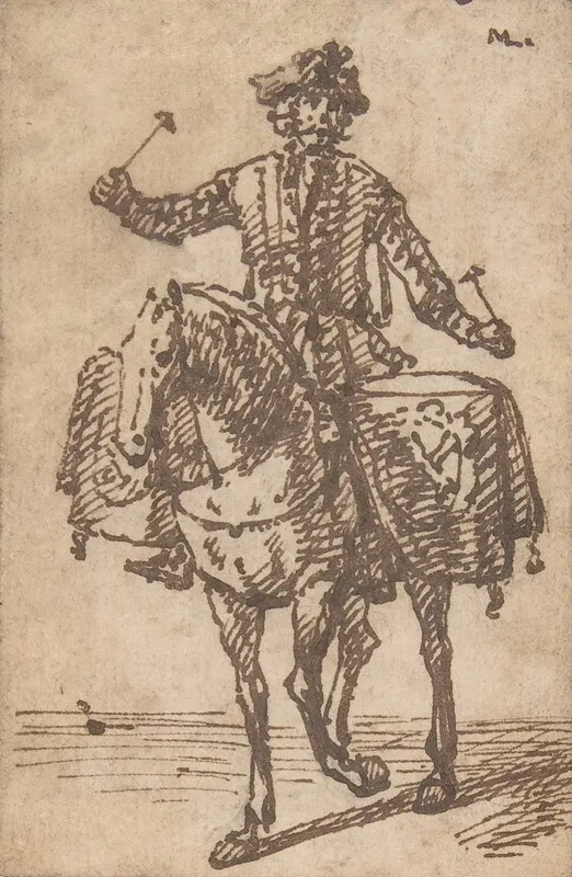 A Mounted Drummer From The Front