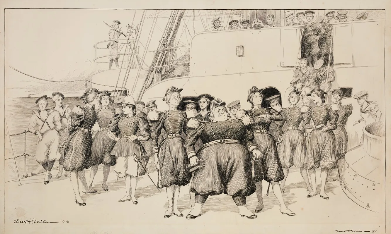 A Navy Ship Where Each Member Of The Crew Is A Woman