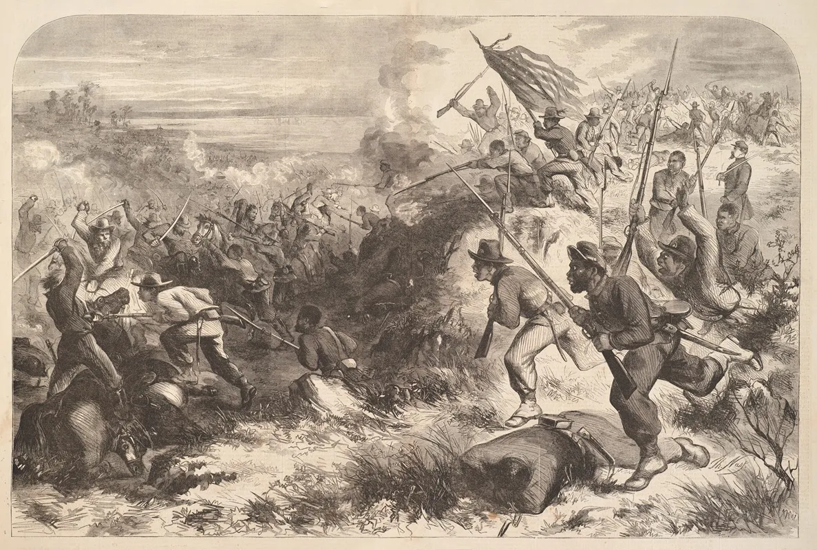 A Negro Regiment In Action