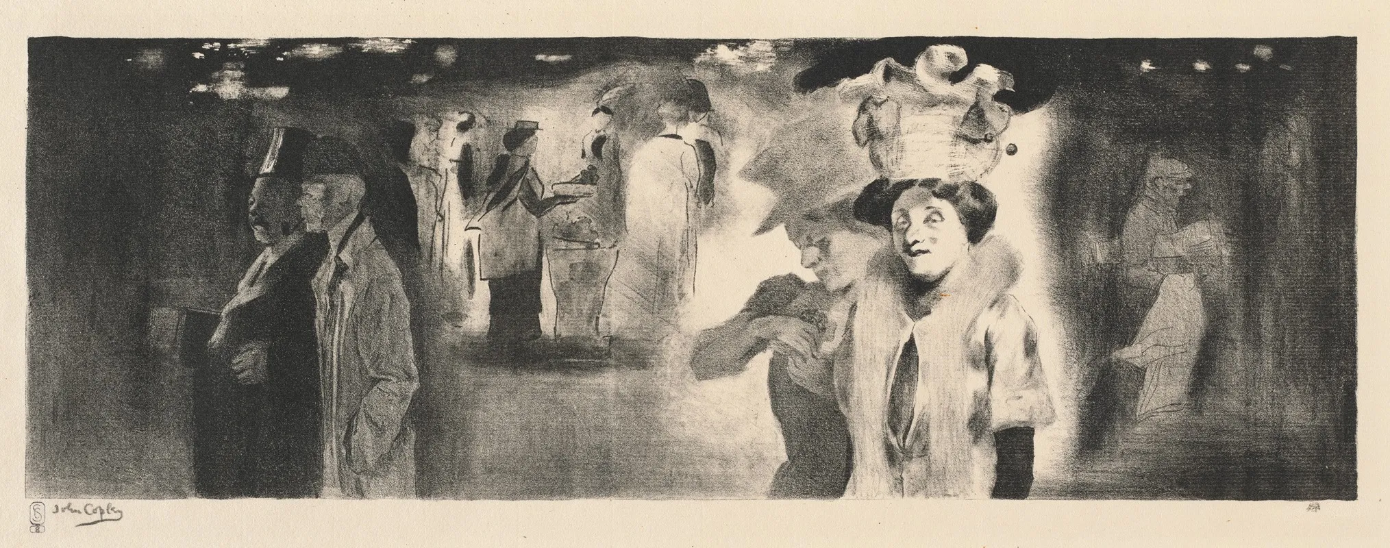 A Night Scene by John Copley - Canvas Print