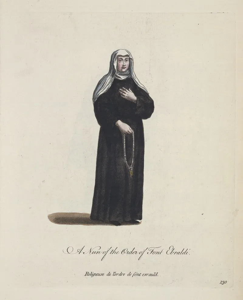 A Nun Of The Order Of Font Ebraldi Religeuse De Lordre De Font Evrauld