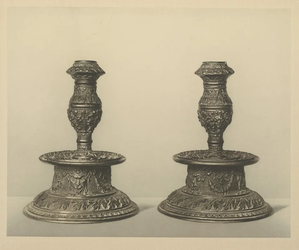A Pair Of Candlesticks School Of Riccio Paduan by Wilhelm von Bode - Canvas Print