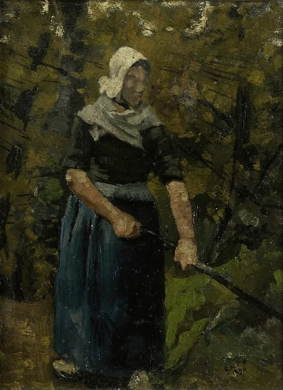 A Peasant Woman With A Stick