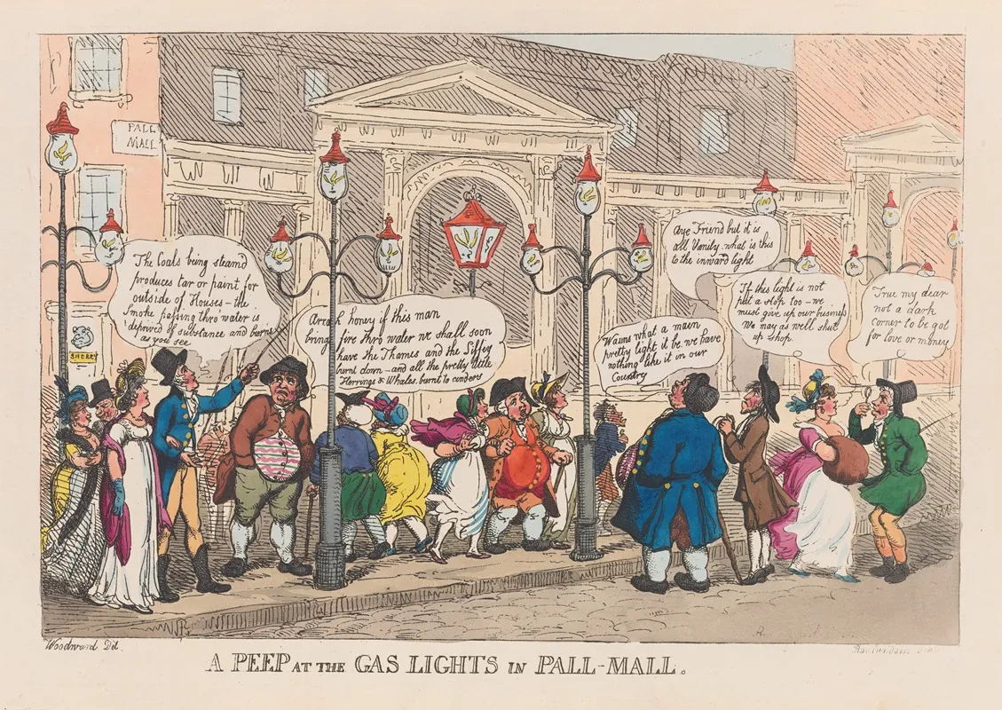 A Peep At The Gas Lights In Pall Mall
