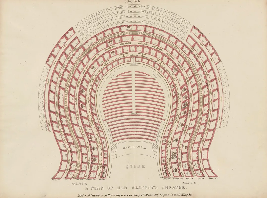 A Plan Of Her Majestys Theatre