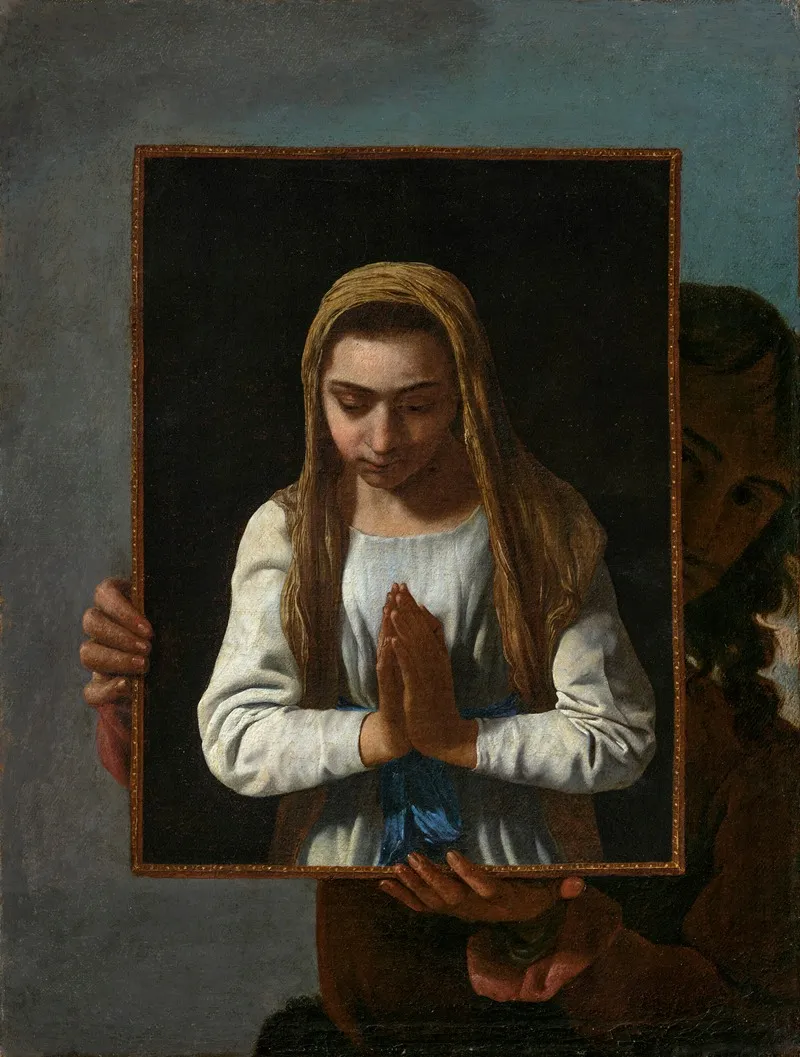 A Portrait Of The Artist Presenting The Virgin In Prayer