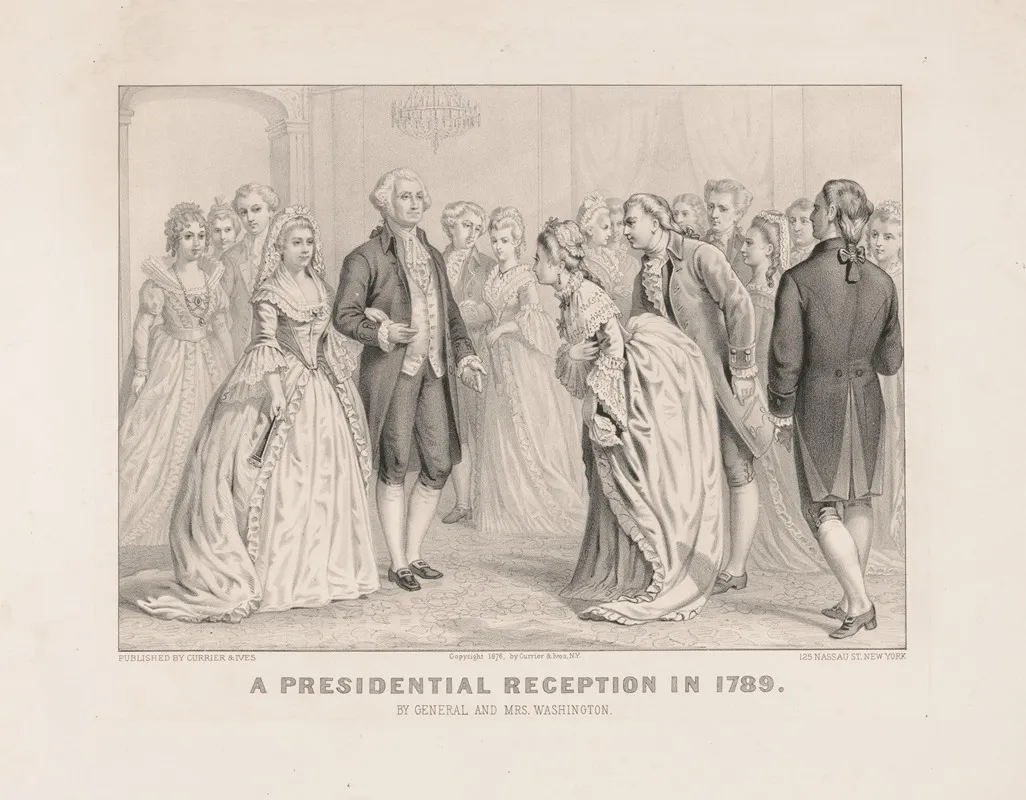 A Presidential Reception In 1789 By General And Mrs Washington