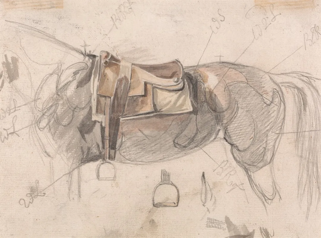 A Racing Saddle On A Horses Back With Details Of Stirrup
