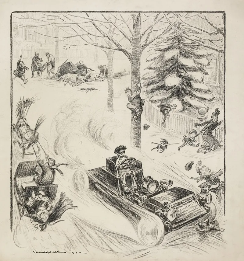A Reckless Driver Runs Over A Child Crashes Two Horse Drawn Carriages Which Also Results In Injuries And Causes Pedestrians To Run For Their Lives